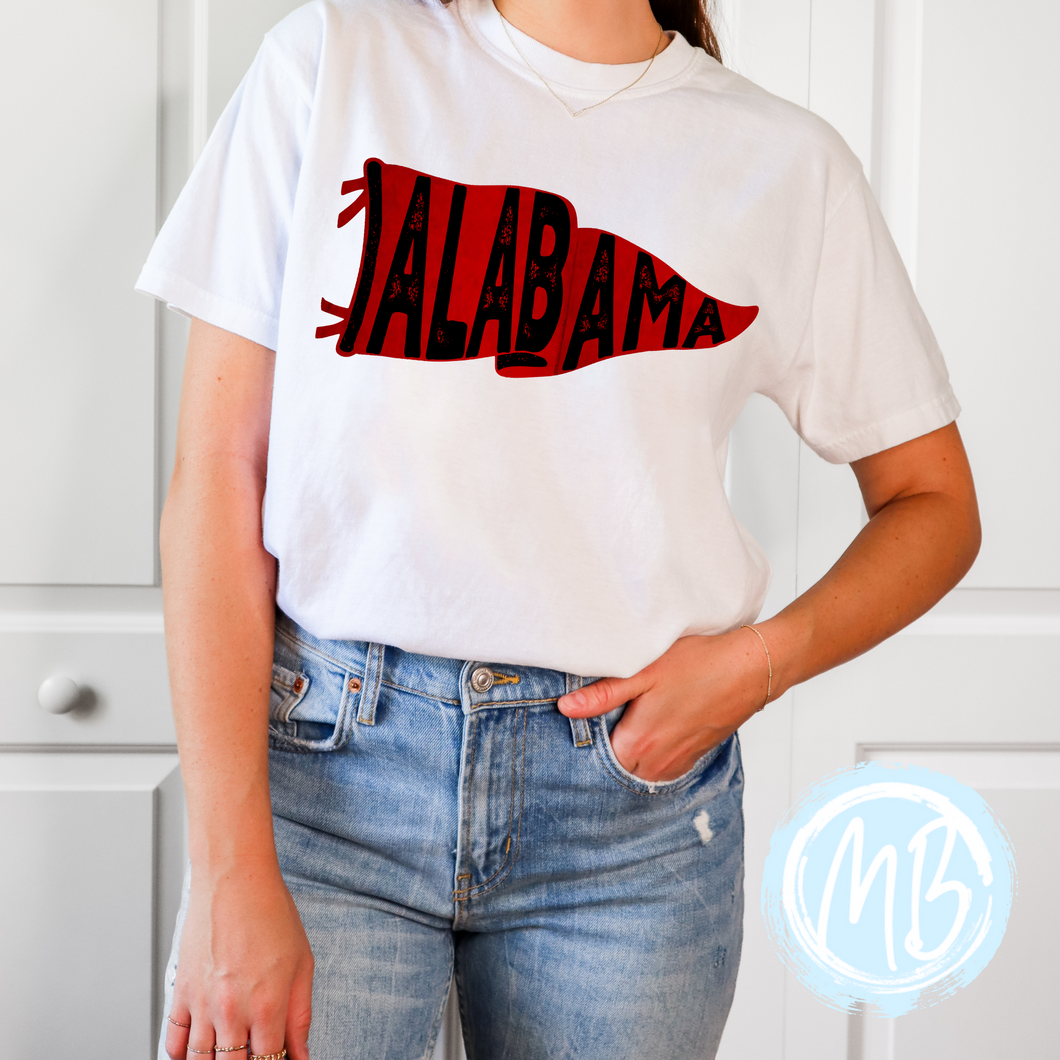 Alabama Pennant Adult Tee