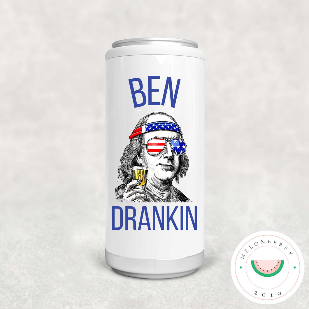 Ben Drankin Can Cooler, Tumbler or Travel Mug