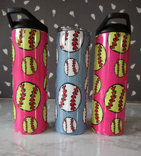 Load image into Gallery viewer, Baseball or Softball Tumbler/Water Bottle
