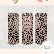 Load image into Gallery viewer, MAMA Leopard Print Can Cooler, Tumbler or Water Bottle
