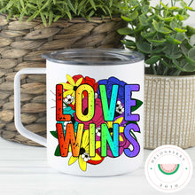 Load image into Gallery viewer, Love Wins Can Cooler, Tumbler or Travel Mug
