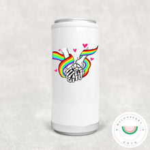 Load image into Gallery viewer, Skelly Hands With Rainbow Can Cooler, Tumbler or Travel Mug
