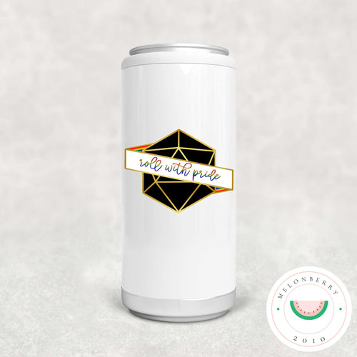 Roll With Pride Can Cooler, Tumbler or Travel Mug