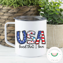 Load image into Gallery viewer, USA Land That I Love Can Cooler, Tumbler or Travel Mug

