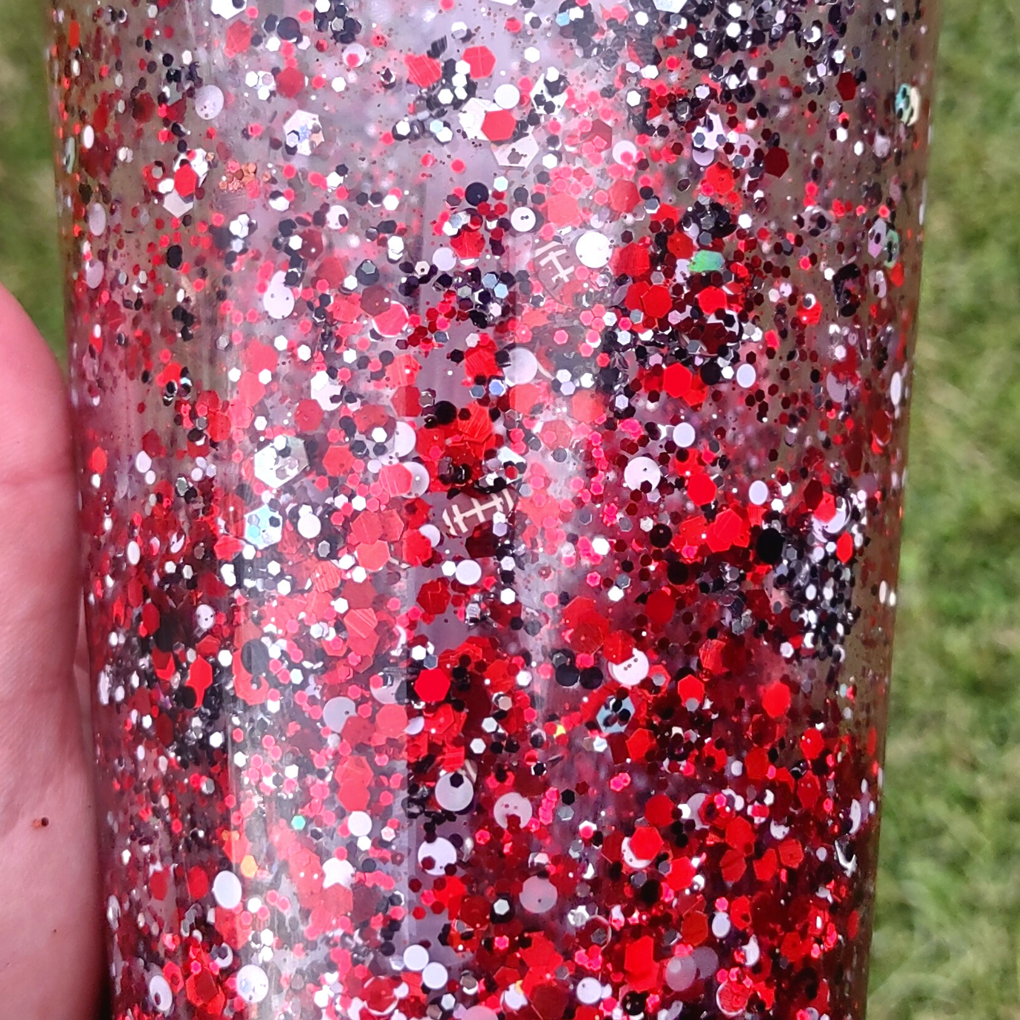 49er Red/Black Glitter Tumbler