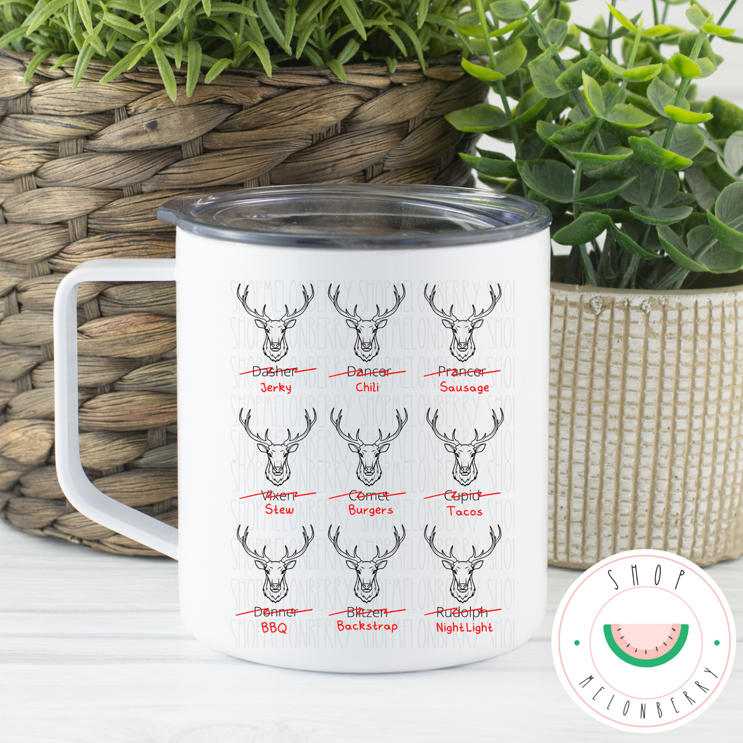 Deer Meat Can Cooler, Tumbler or Travel Mug