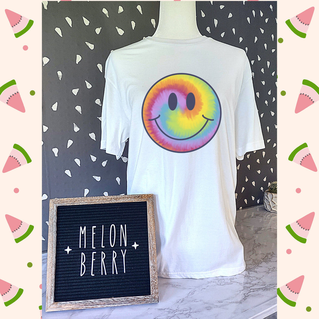 Tie Dye Smiley Tee | Smiley | Adult Tee | Youth Tee | Toddler Tee | Smiley Face |