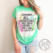Load image into Gallery viewer, Glow Sticks Bleached Tee | Mental Health | Awareness | Self Love |
