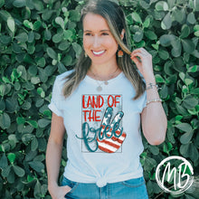 Load image into Gallery viewer, Land of the Free Tank or Tee | USA | Patriotic | 4th of July |
