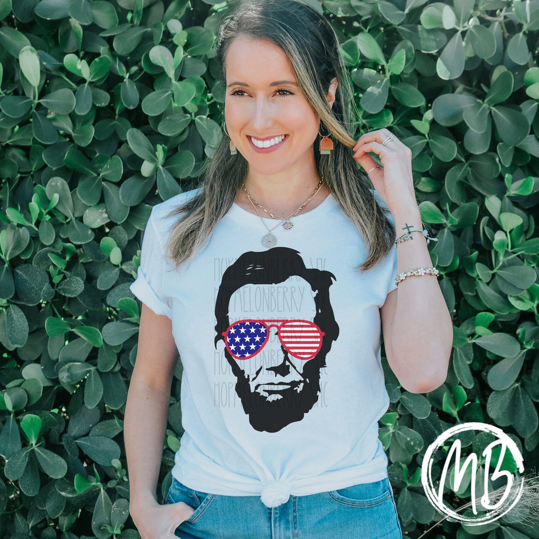 Cool Abe Tank or Tee | Patriotic | 4th of July | USA | Memorial Day |