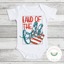 Load image into Gallery viewer, Land of the Free Tee or Onesie  | Summer | Toddler | Baby | Boy |
