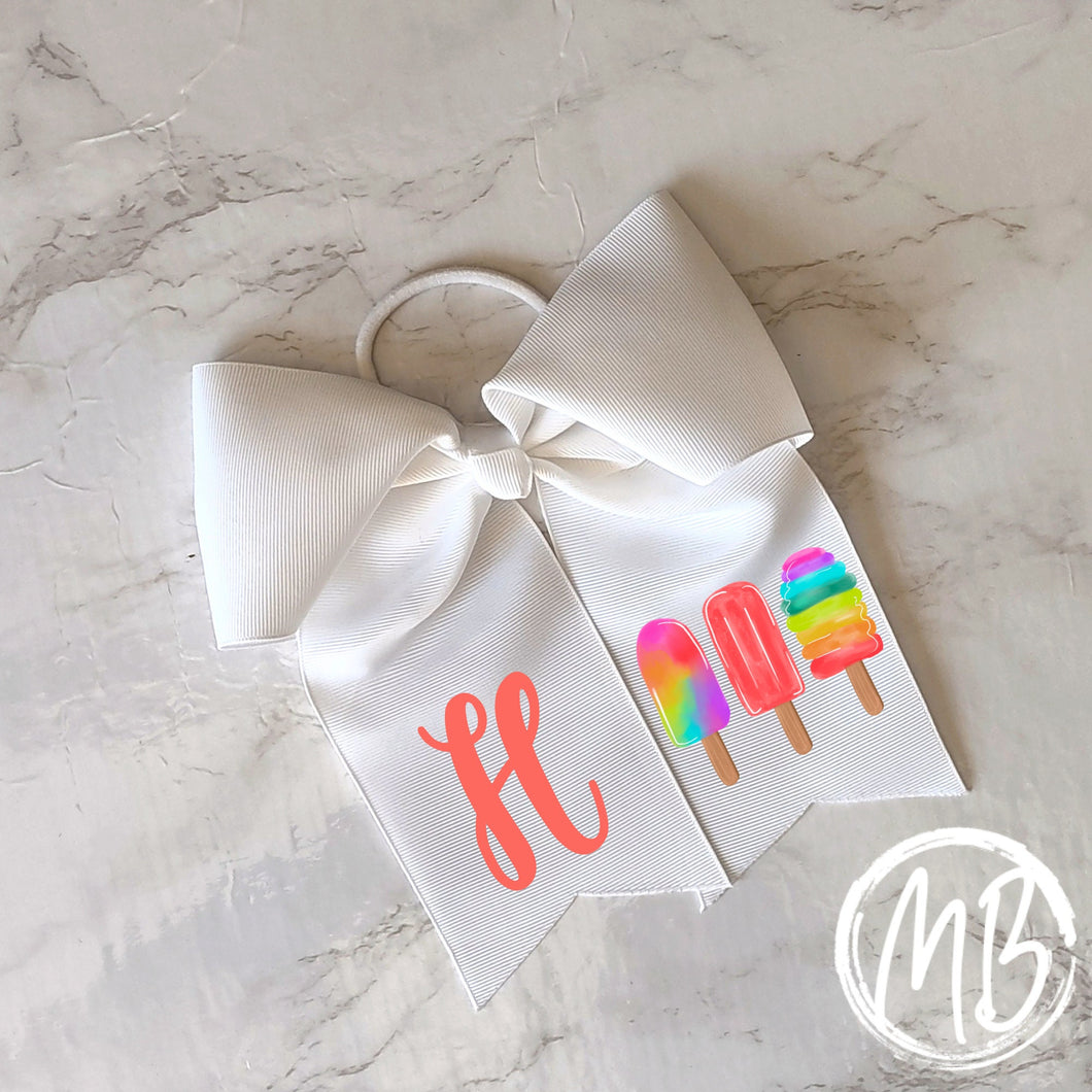 Tie Dye Popsicle Bow | Hair Bow | Large Bow | Girl's Bow |