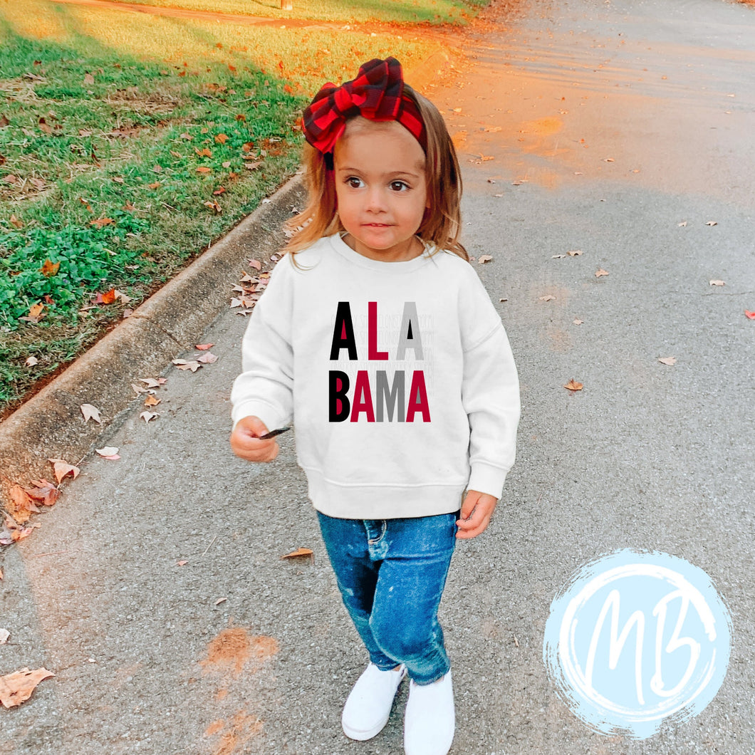 Alabama Sweatshirt | Fall | Toddler | Baby | Girl | School Spirit | Football |