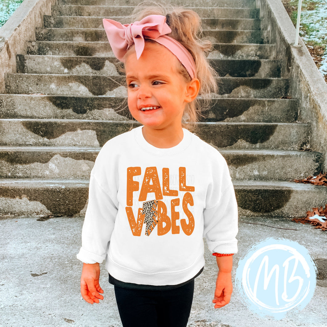 Fall Vibes Sweatshirt | Fall | Toddler | Baby | Girl | Pumpkin Spice |