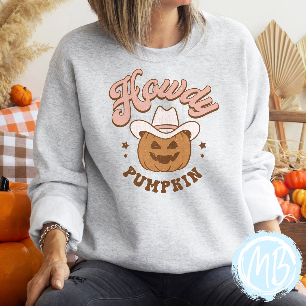 Howdy Pumpkin Sweatshirt | Halloween | Women's Sweatshirt | Youth Sweatshirt | Fall |