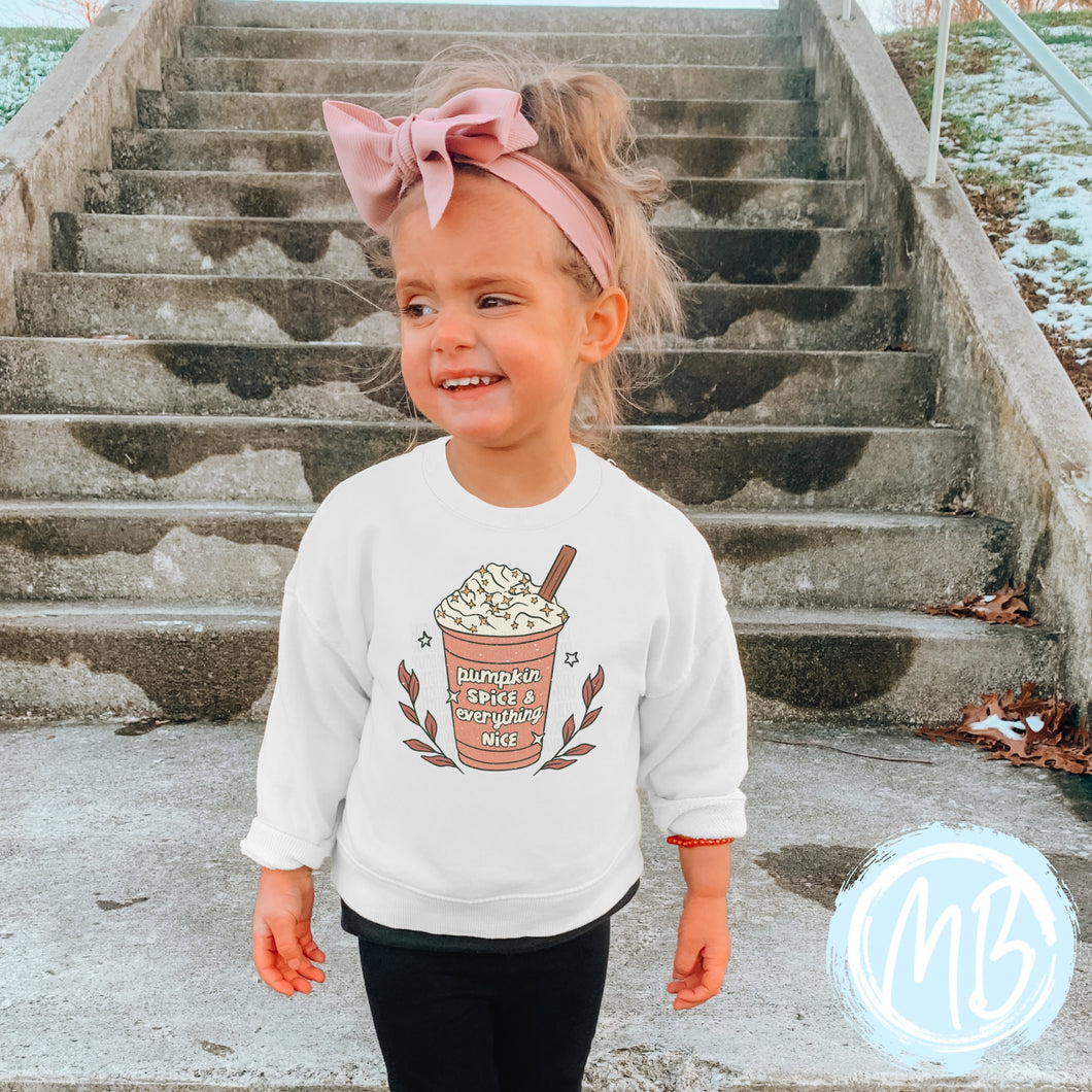 Pumpkin Spice and Everything Nice Sweatshirt | Fall | Toddler | Baby | Girl | Fall |
