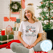 Load image into Gallery viewer, Believe in the Magic Tee | Women | Christmas | Santa | Adult |
