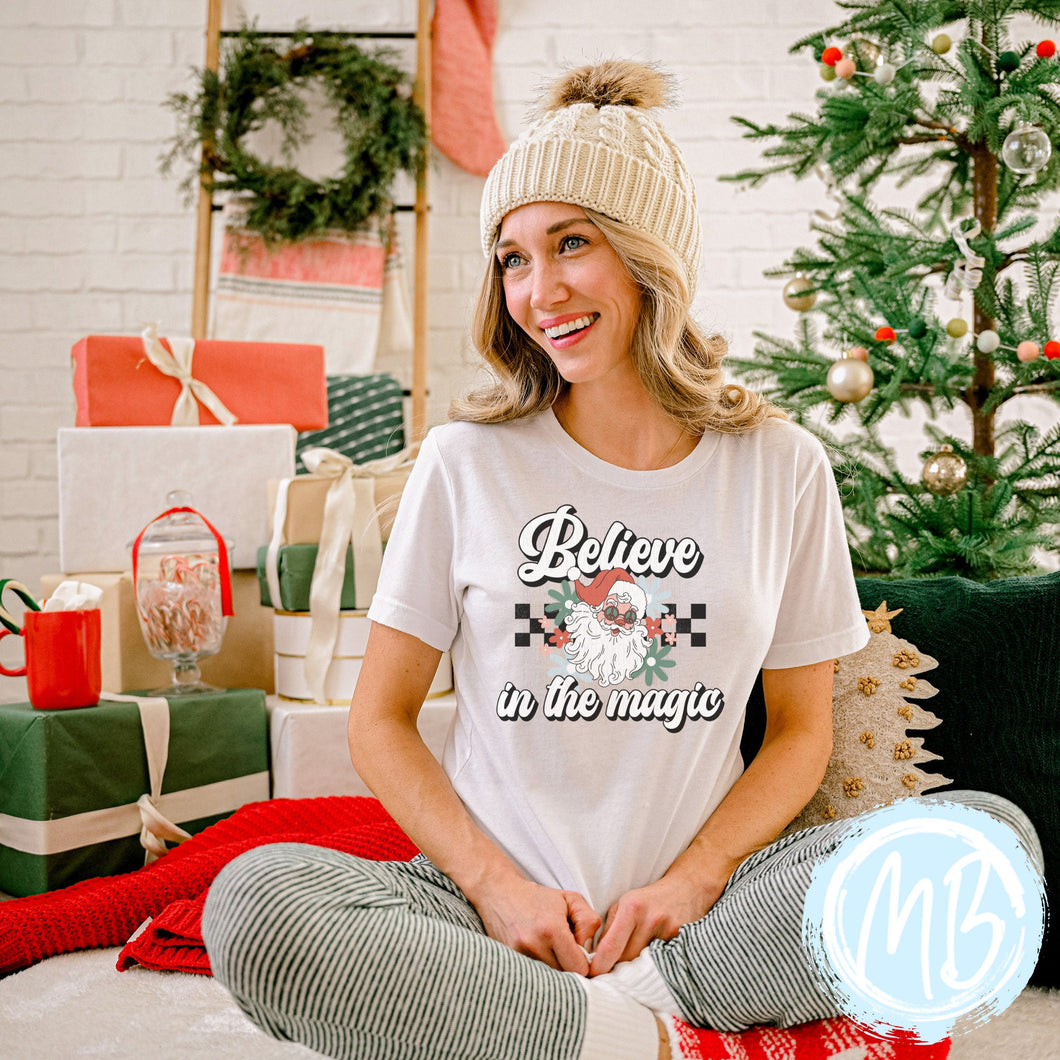 Believe in the Magic Tee | Women | Christmas | Santa | Adult |