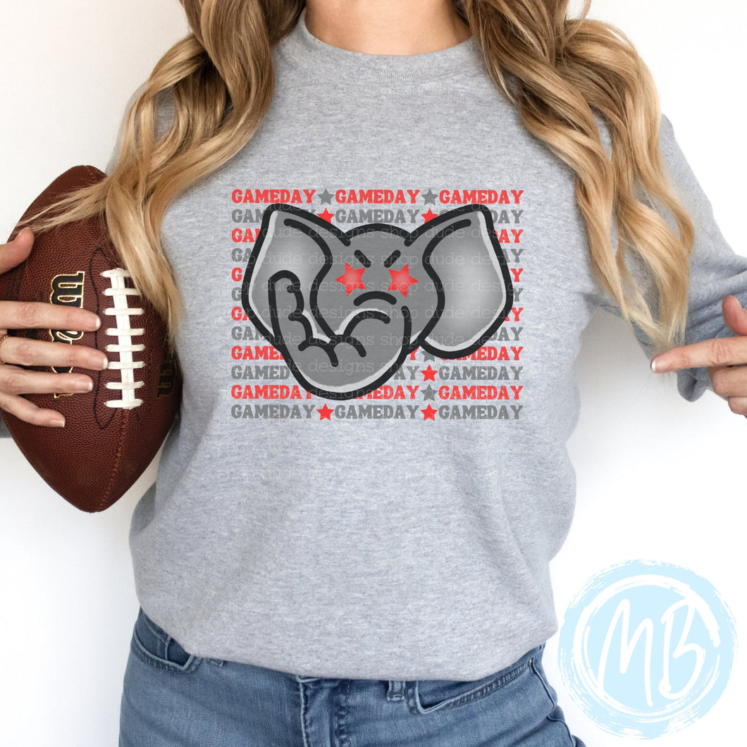 Elephant Gameday Sweatshirt | School Spirit | Women's Sweatshirt | Youth Sweatshirt | Football | Alabama