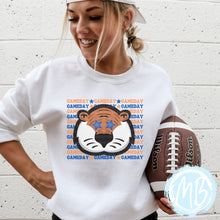 Load image into Gallery viewer, Orange &amp; Navy Tiger Gameday Sweatshirt | School Spirit | Women&#39;s Sweatshirt | Youth Sweatshirt | Football | Alabama
