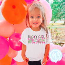 Load image into Gallery viewer, Lucky Girl Tee | Spring | Toddler | Baby | Girl | St. Patrick&#39;s Day |
