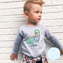 Load image into Gallery viewer, Dino Sweetheart Sweatshirt | Spring | Toddler | Baby | Boy | Valentine&#39;s Day |
