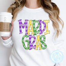 Load image into Gallery viewer, Mardi Gras Youth &amp; Adult Sweatshirt
