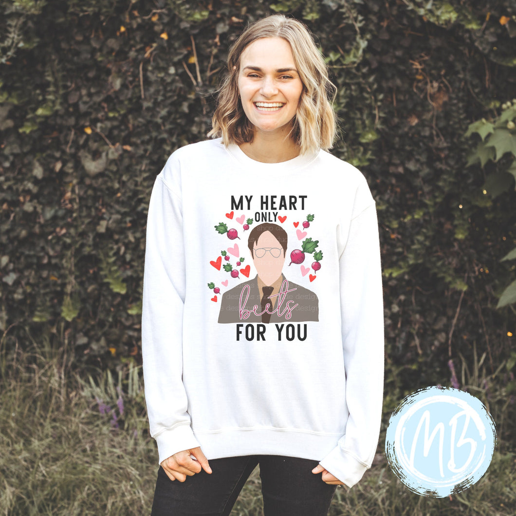 My Heart Only Beets for You Sweatshirt | Valentine's Day | Women's Sweatshirt | Spring |