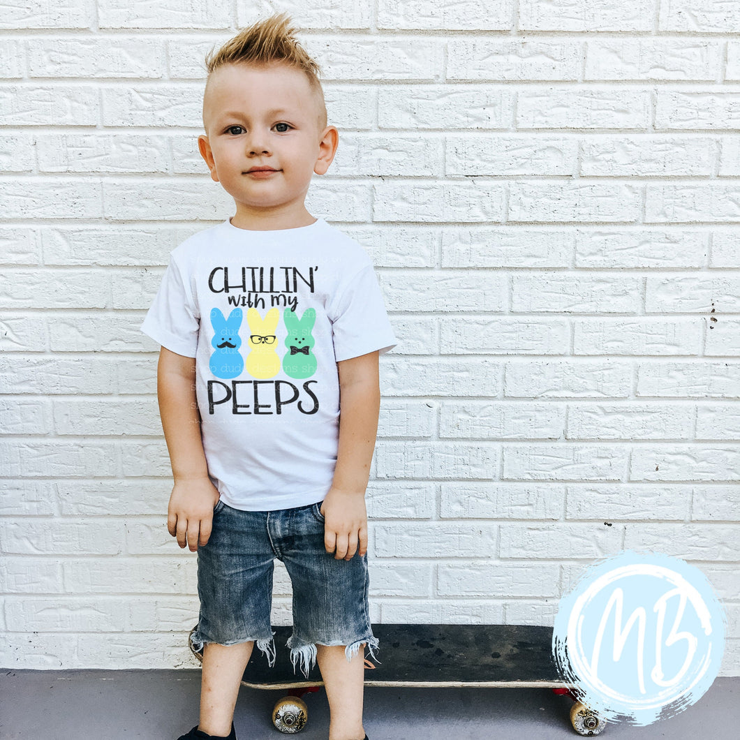 Chillin' with My Peeps Tee | Spring | Toddler | Baby | Boy | Easter |