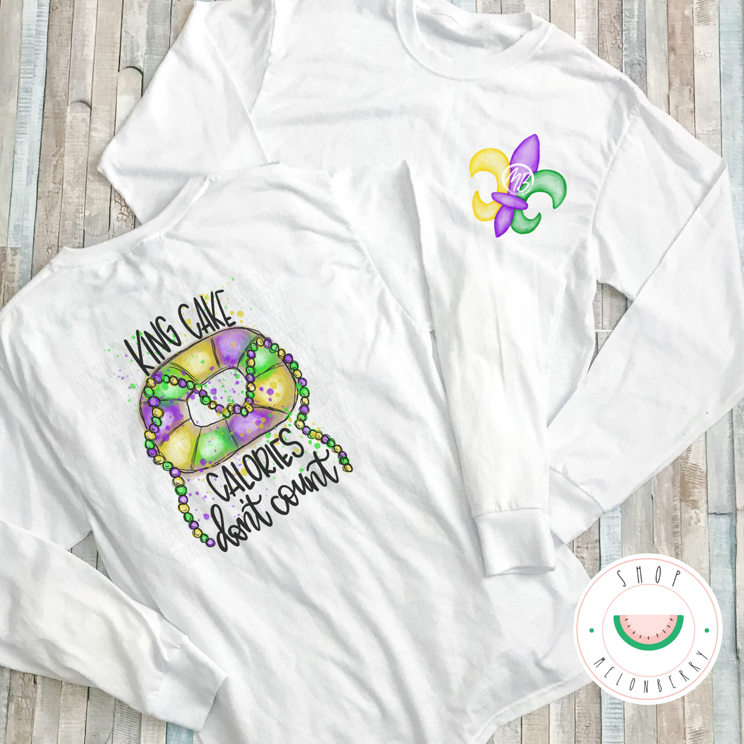 Kingcake Calories Don't Count Toddler, Youth or Adult Tee