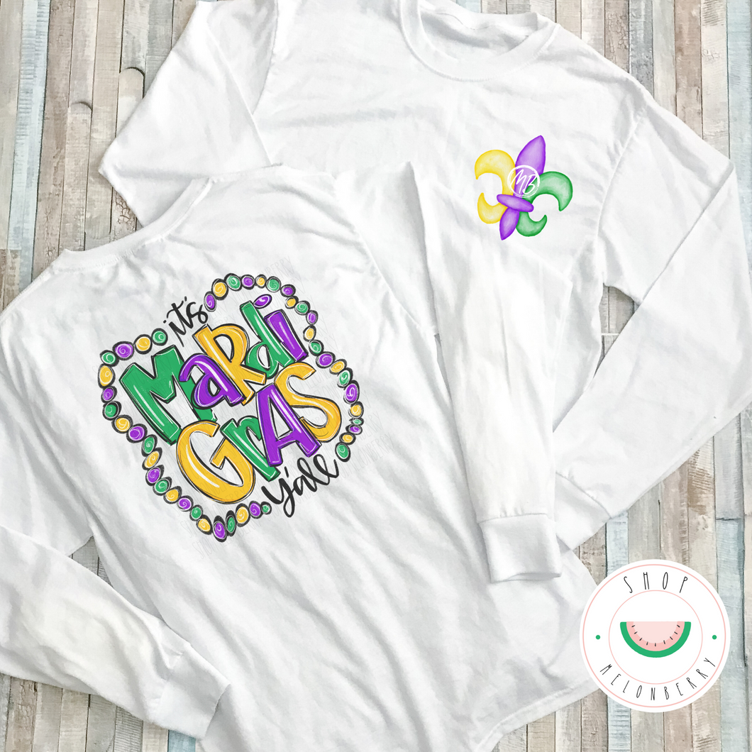 It's Mardi Gras Y'all Toddler, Youth or Adult Tee